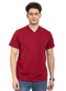 Brick Red V - neck T-Shirt - Khotwh
